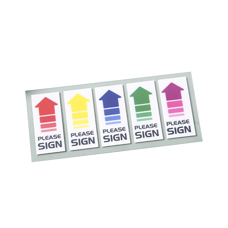 100 Pcs Sign Here Stickers Sign Here Tabs Arrow Flag Labels Easy to Post for Office School Notebook Annotating Books