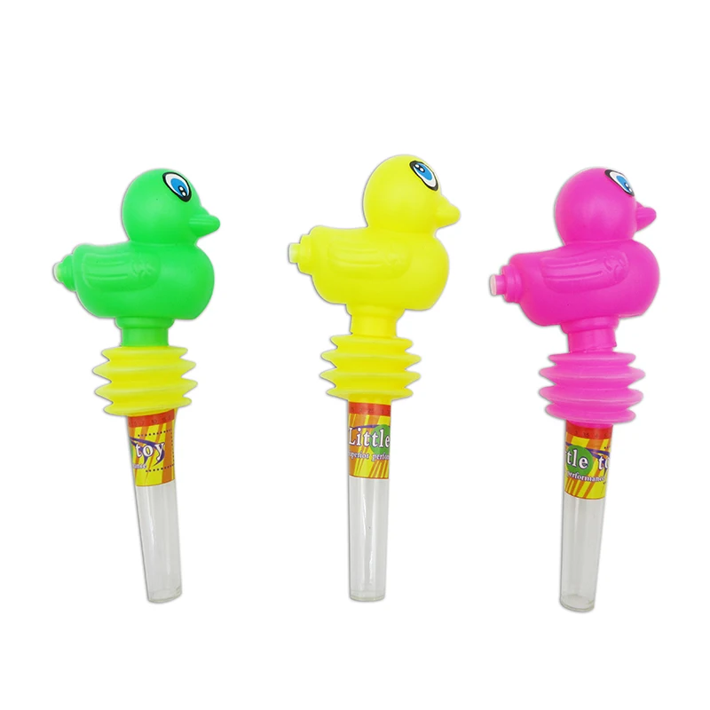 custom plastic duck shape candy toys kids cartoon toy sweet