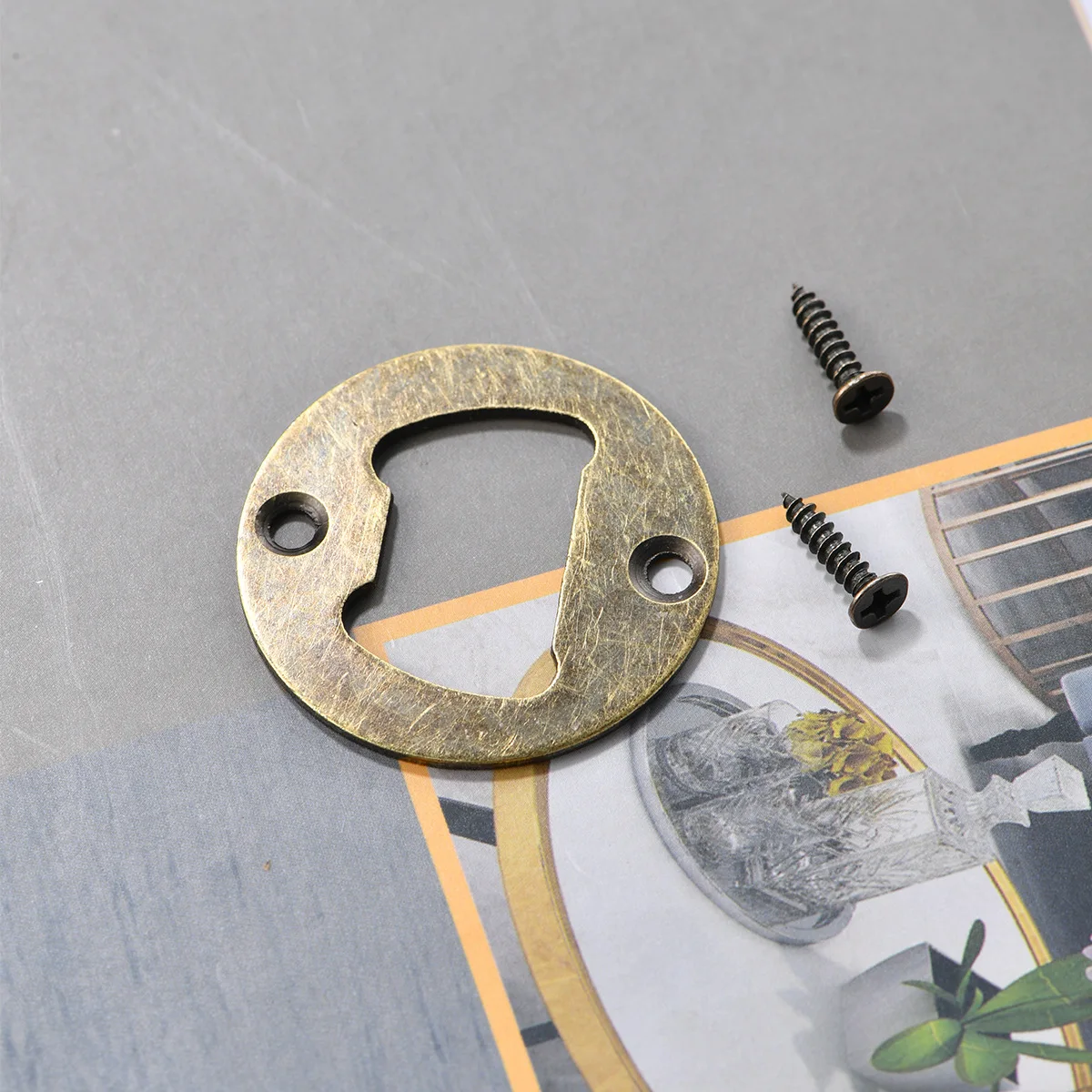 Custom Bronze & Silver Bottle Opener Insert Round Metal Strong Polished Bottle Opener Insert Parts Beer Bottle Opener Hardware