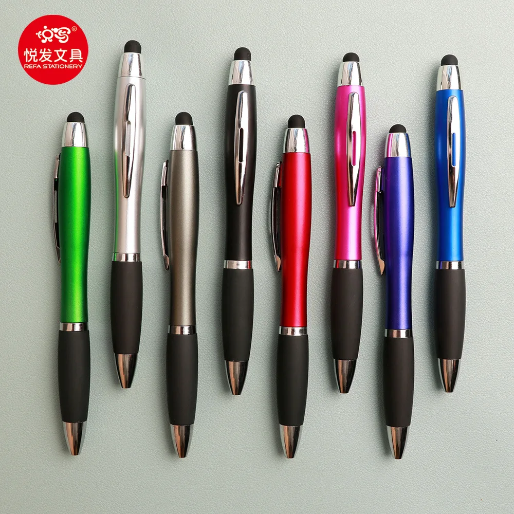 Multifunction Advertising 3 in 1 Smart Stylus Promotional Popular Cheap Light up Led Touch Custom Ball Ballpoint Pen with Logo