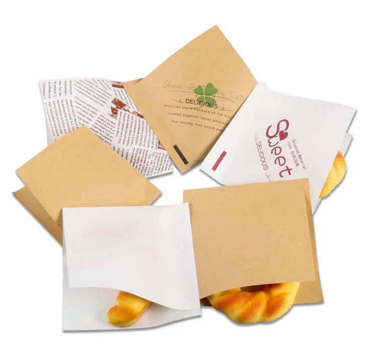 Takeaway Food Packaging Kraft Greaseproof Doner Kebab Paper Open Bag Custom Printed Disposable Gravure Printing Zipper Top NAIYA
