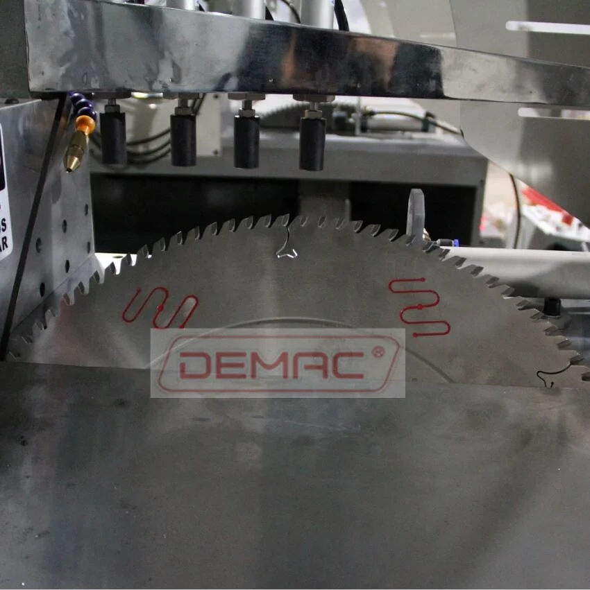 Double head 45 degree aluminum profile cutting machinery