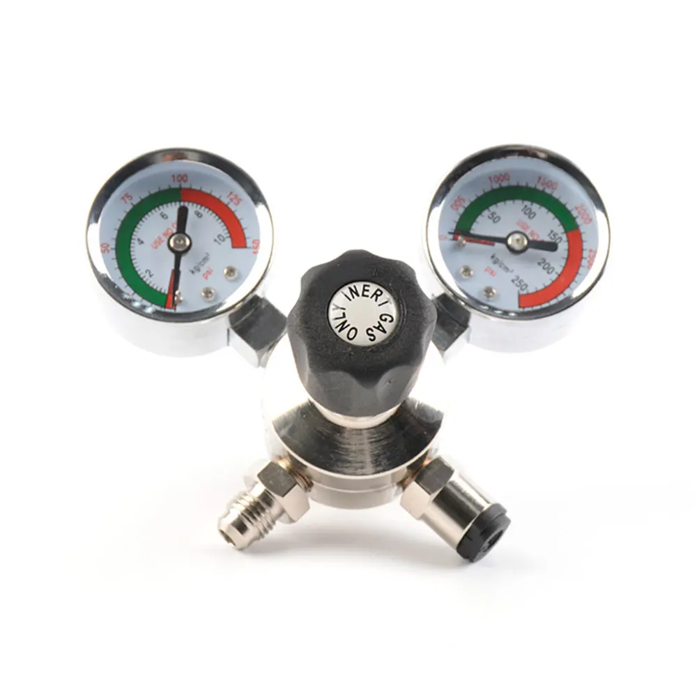 Newest professional gas cylinder accessories high pressure brass disposable instrument valve gas pressure regulator