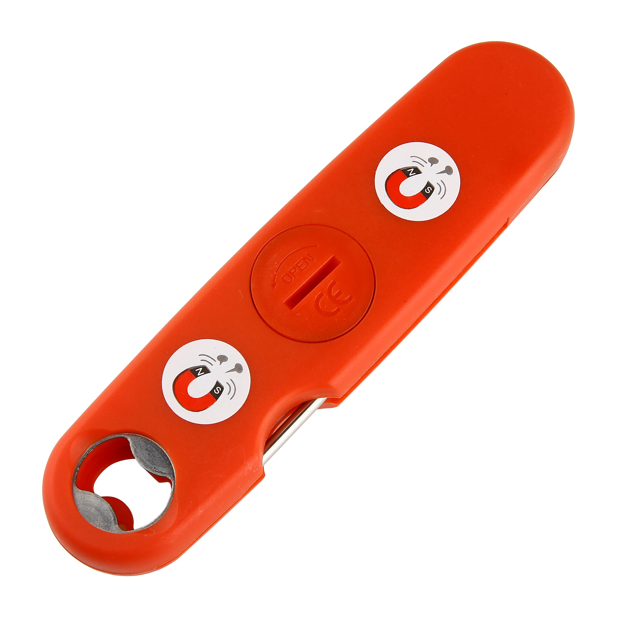 Instant Read Meat Thermometer for Grill and Cooking, with Bottle Opener, Backlight & Calibration