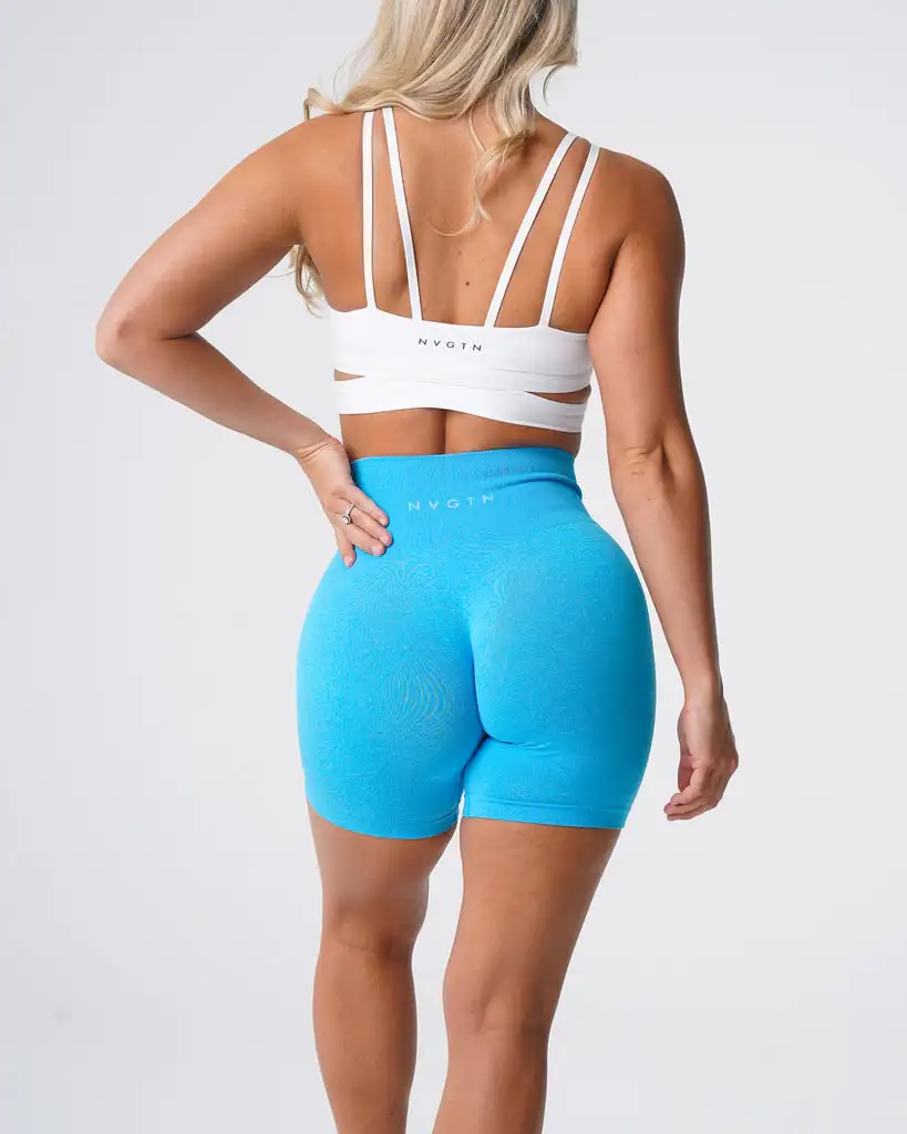 Wholesale hot sell Seamless women Yoga Shorts High Waist Recycled fabric Caribbean Pro Shorts