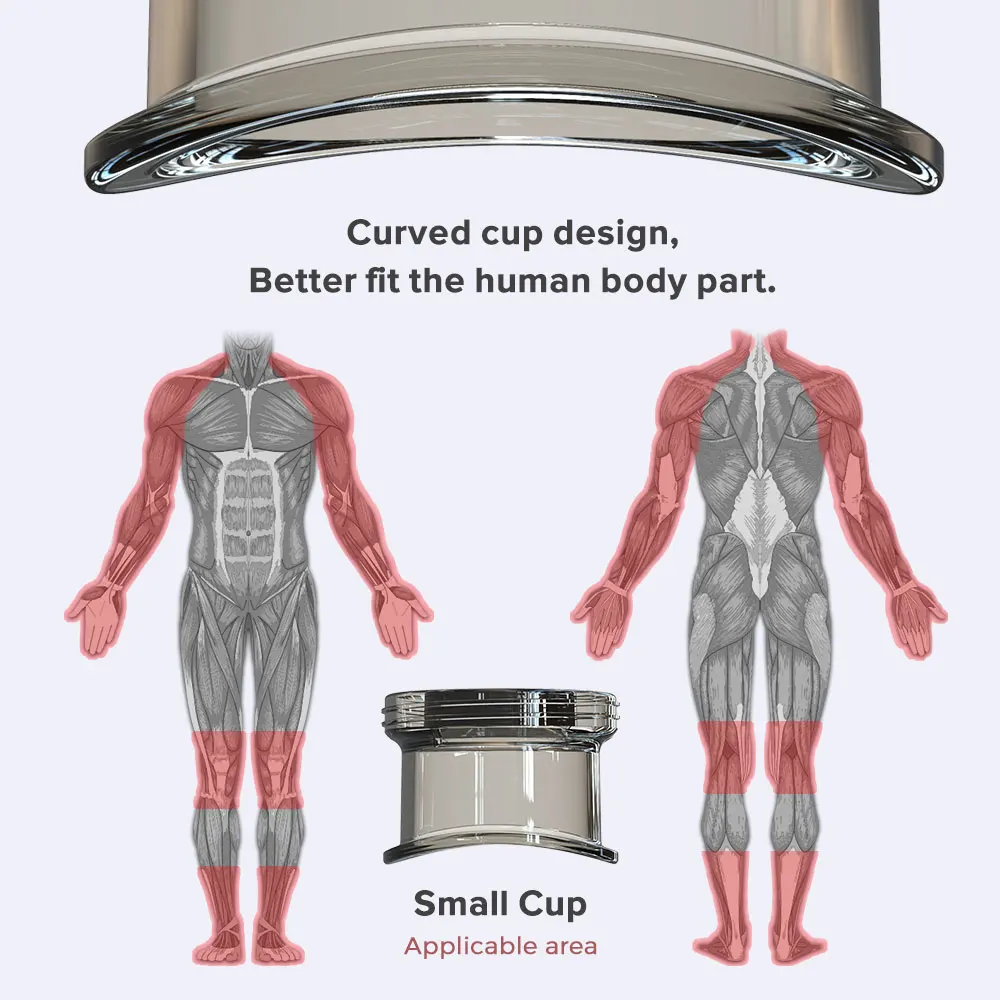 Achedaway Cupper Physical Therapy Equipments With LED Red Light Therapy Devices
