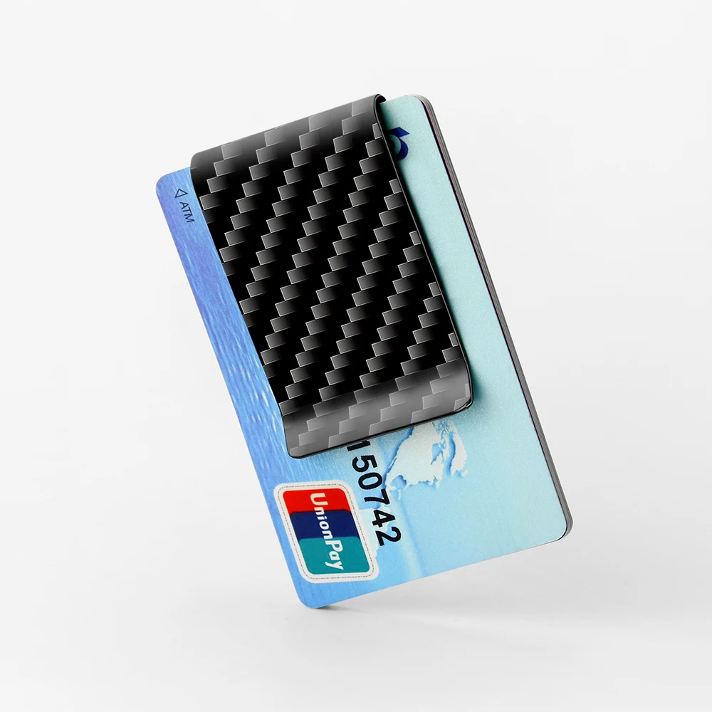 Factory Price Money Clip Front Pocket Wallet Slim 3K Carbon Fiber Money Clip Holder