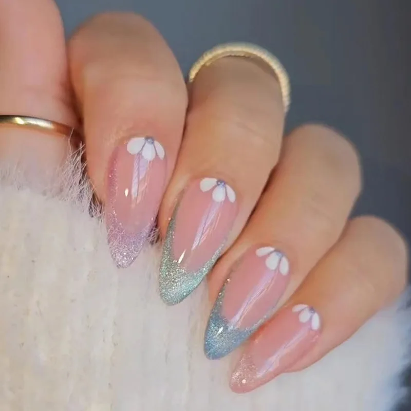 Artificial nail factory wholesale short quality acrylic fake nails private custom luxury nail art