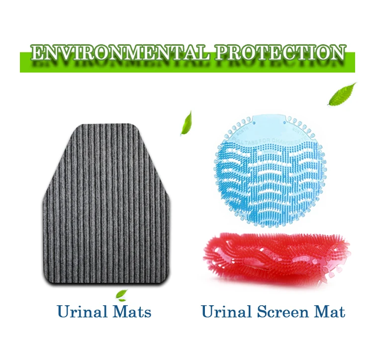  (Pack of 8) Urinal Mats with Free Screen Deodorizer Non-Slip Bathroom Urine