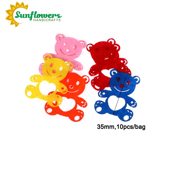 Multicolor 40mm Rabbit Eco-friendly Felt Fabric Shapes for Holiday and Gift Sets