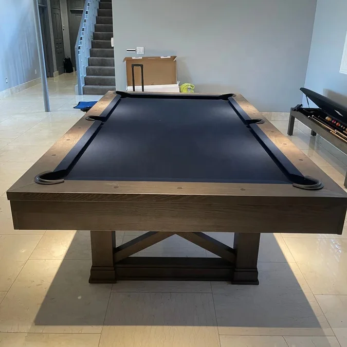 Factory Direct Supply Cheap Price Custom Indoor American Style Solid Wood Slate Bed Country Billiard Pool Table On Sale