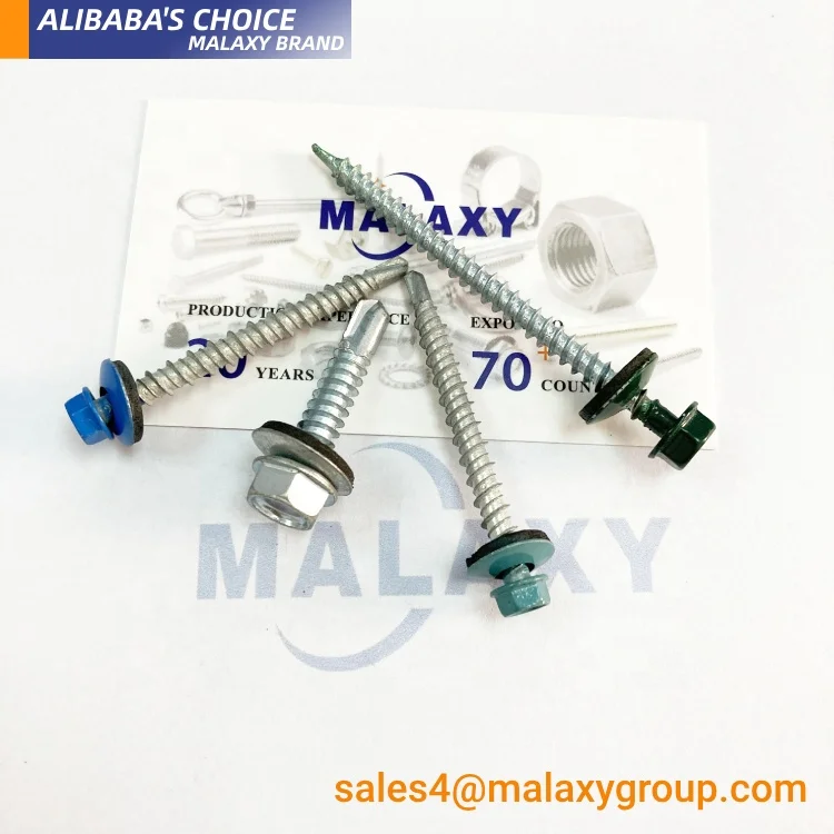 MALAXY Hot Sale Hex Head Roofing Screws Taiwan Quality C1022a Slef-drilling Screw Din7504k Hex Head Self Drilling Screws