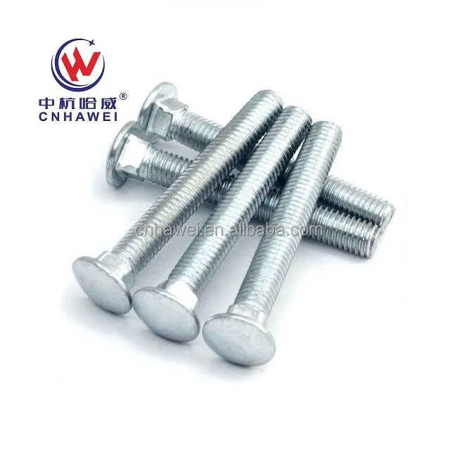 Wholesale CheapestFlat head Metric HDG Hot Dipped Galvanized Carriage Bolt and NUT  DIN603