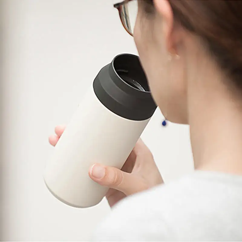 12Oz/17Oz Double Wall Insulation Travel Tumbler Coffee Cup Stainless Steel Water Bottle Japanese Food Jar Thermos