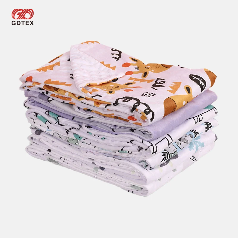 GDTEX Custom Super Soft Customized Inches Animal Design Toddler Giraffe Fleece Mink Dot Blanket Baby Blanket