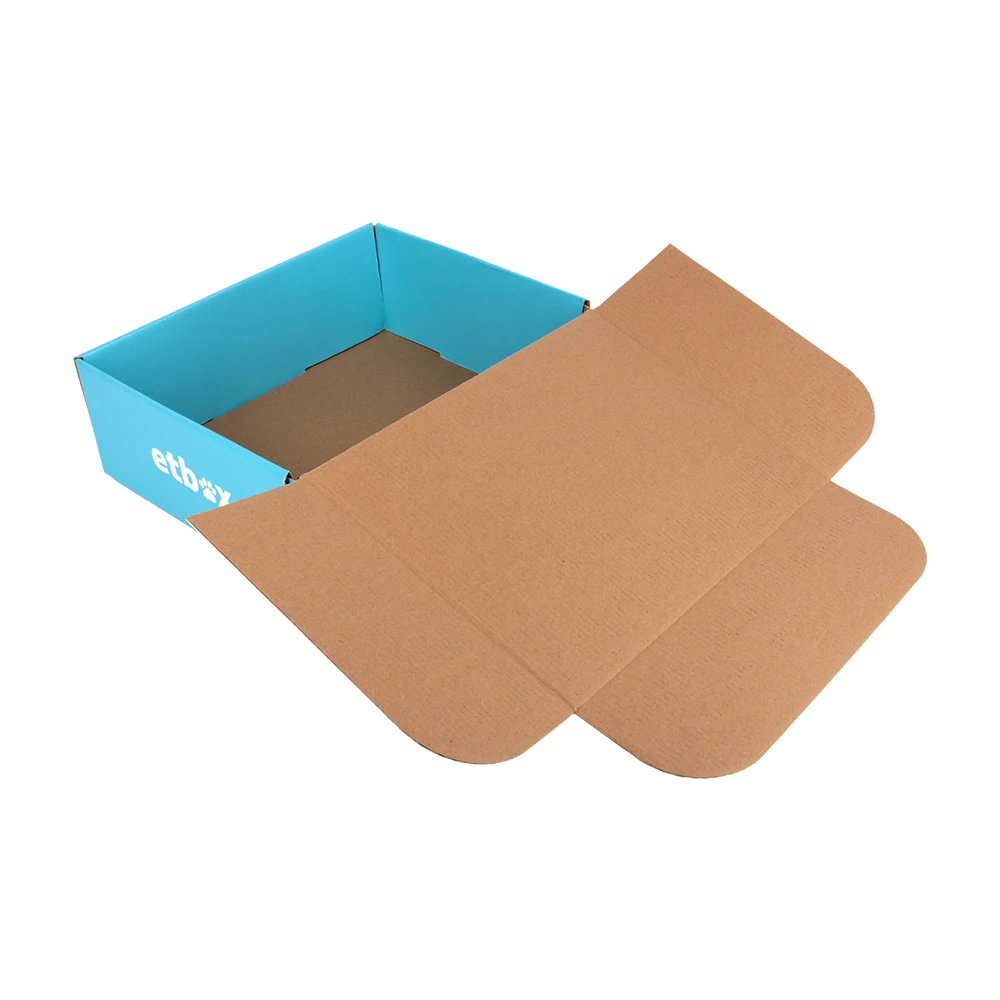 9x6x4 shipping box custom personalized branded blue shipping boxes