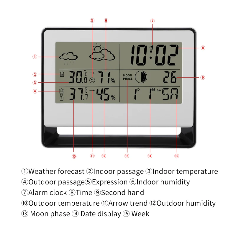 Thermometers Digital Temperature Indicator Room Outdoor Thermometer Mini Lcd Home Temperature Measurement Humidity Measurement