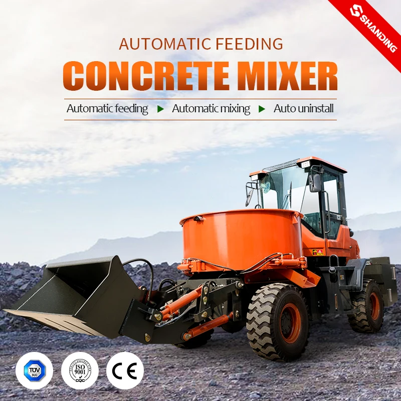Small 2.6 2m3 3m3 cubic meter mobile self loading concrete mixer ruck self loading mobile concrete mixer trucks manufacturer