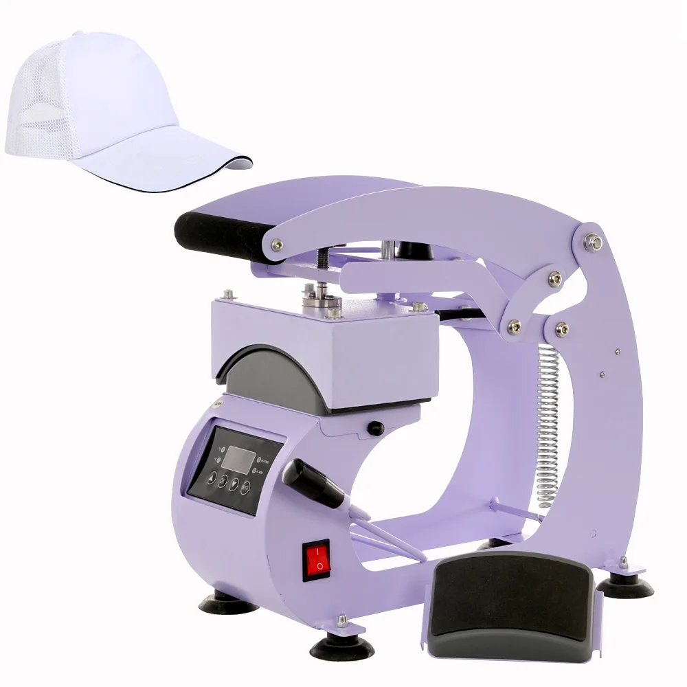 Heat press transfer designs lower platen with LCD Timer and Temperature hat heat press machines
