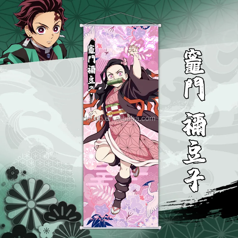 25*75cm Nezuko tanjiro Zenitsu Poster Hanging Picture Cartoon Japanese anime character Demon Slayer anime posters for wall
