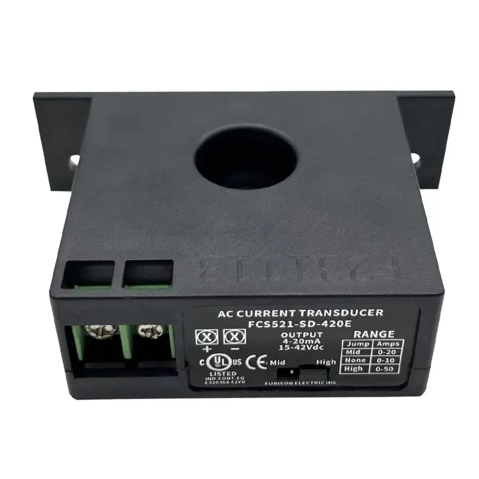 AC Current Transducer,single phase ac current transducer din rail hall effect current sensor analog signal 4-20mA output