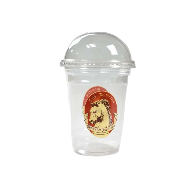 Disposable Plastic PET Bubble Tea Cup 12oz 16oz 22oz Boba Tea Coffee Juice PP Cup Clear or Printed with Lids