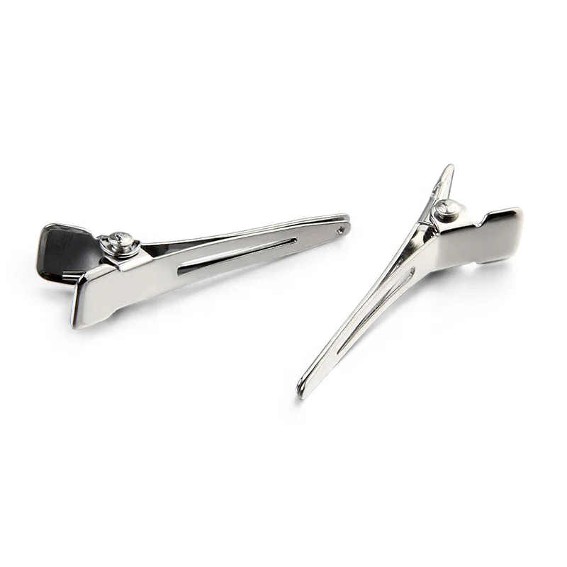 Wholesale Fashion 35mm metal nickel plated steel single prong hair clip for women girls 1000pcs