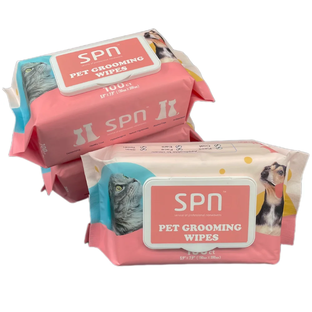 Hot Sale pet dental wipes dogs whitening finger teeth pet grooming wipes