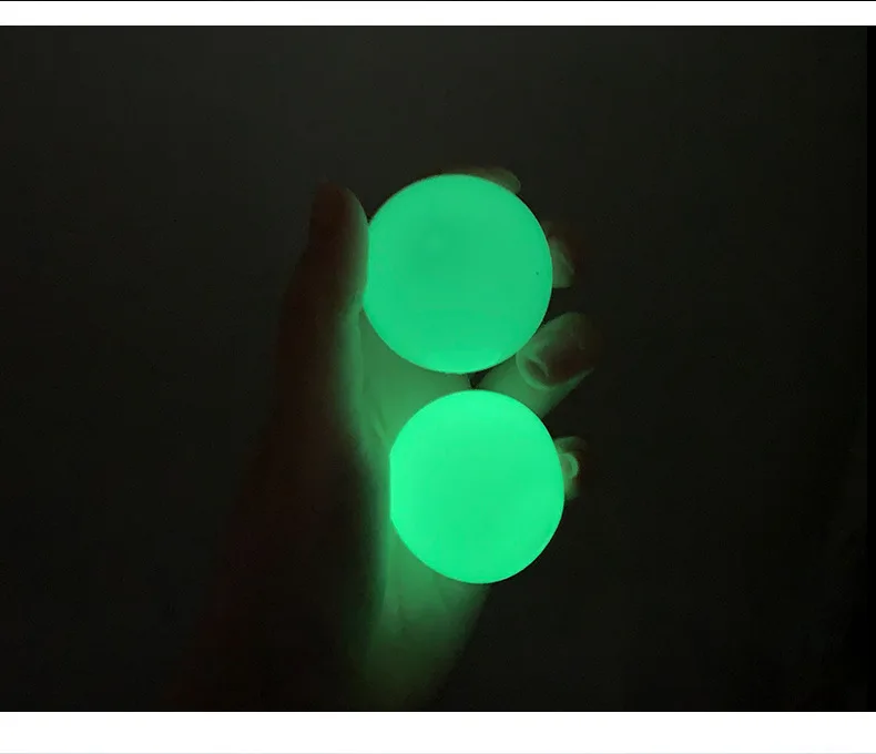 High Bright Luminous Anti Stress 4.5cm Thickened Mochi Squishy Sticky to the Wall Slowly Fall off Glow in Dark Fidget Ball Toy