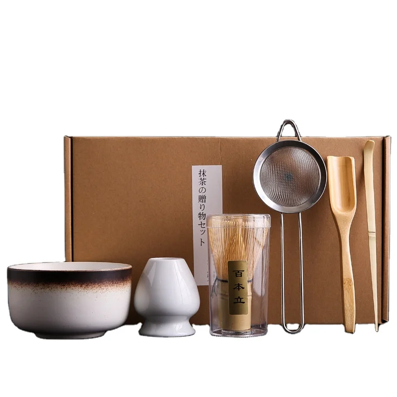 Free sample Matcha Tea Set With Matcha Bowl And Spoon Starter Kit For Japanese Tea Matcha Making