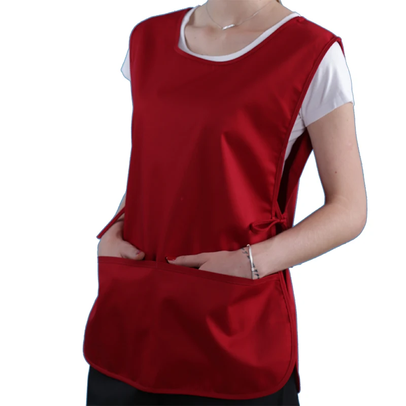 Custom Sleeveless smock cobbler Apron for Barista Barber Shop Restaurant Art Studio Black Wine Red Dark Blue Overalls