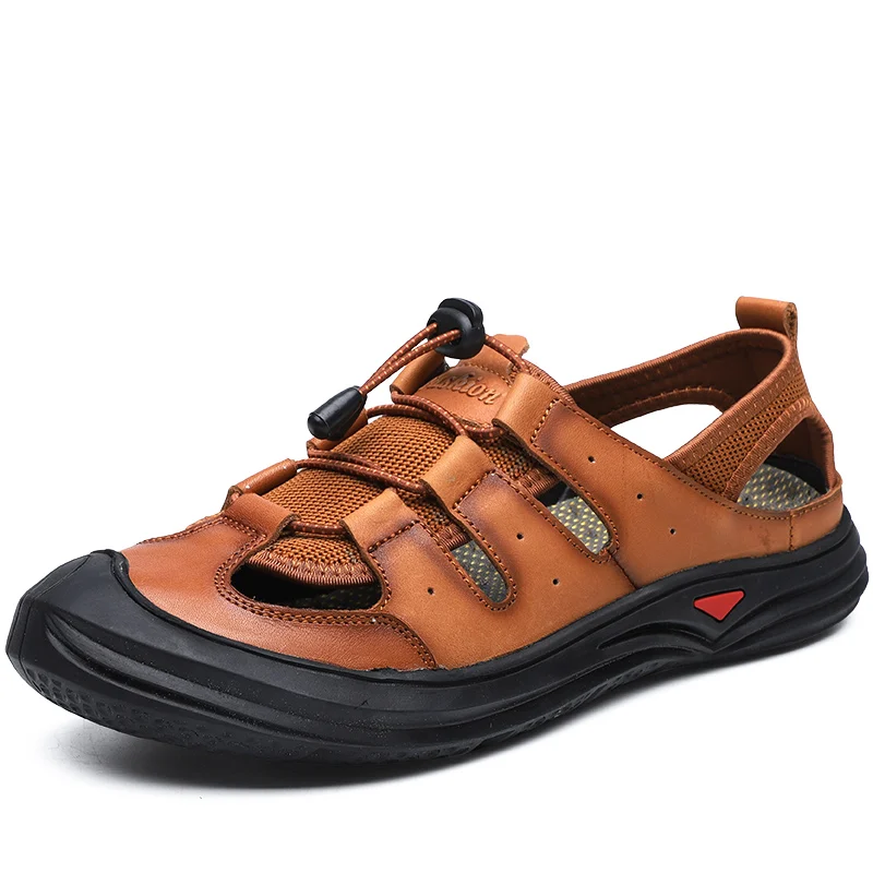 EBay, Лидер продаж, модные летние новые пляжные легкие повседневные дышащие спортивные мужские кожаные сандалии