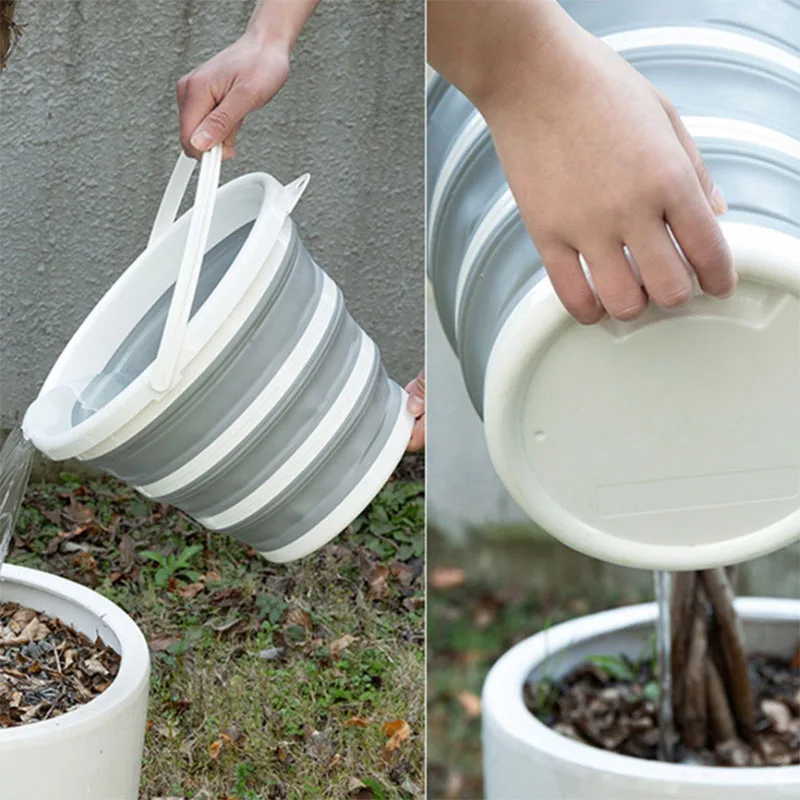 5L 10L Foldable Pail Portable Picnic Travel Outdoor Fishing Water Container Camping Folding Plastic Bucket