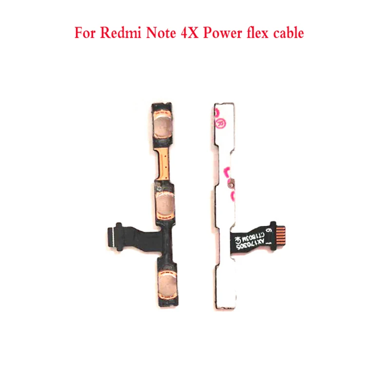 Mobile Phone parts Power Flex Cable for xiaomi for Redmi 7/7 PRO/NOTE 4/NOTE 4X on off Volume Button Key Flex Cable replacement