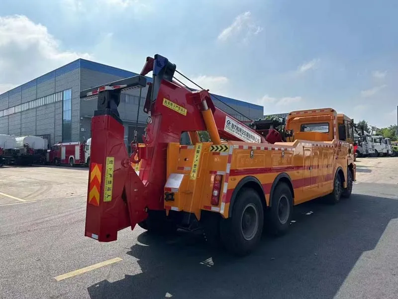 SHACMAN Delong 8*4 Road Rescue Vehicle A Towed Trailer Separate Barrier Truck Flatbed Trailer Auto Manual