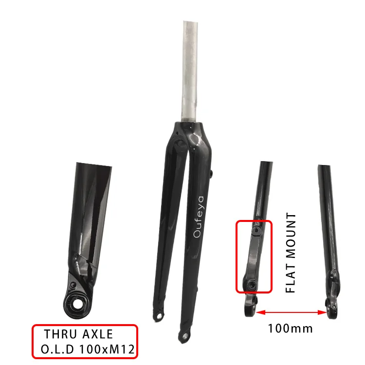 Electric Bicycle Fork Oufeya E Bike Fork ODM OEM Customized Aluminum Alloy 6061 Bicycle Fork For Gravel Bike