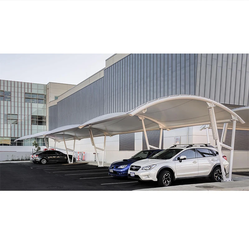 Прямая продажа растягивающаяся автомобильная парковочная палатка стальная рама мембранная структура pvdf ткань навес на крышу автомобиля