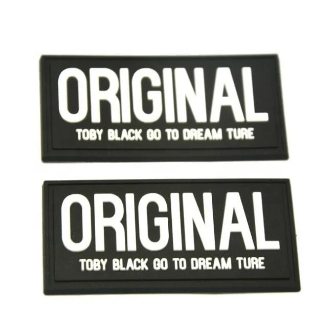 Rubber logo custom / sew on pvc rubber patches