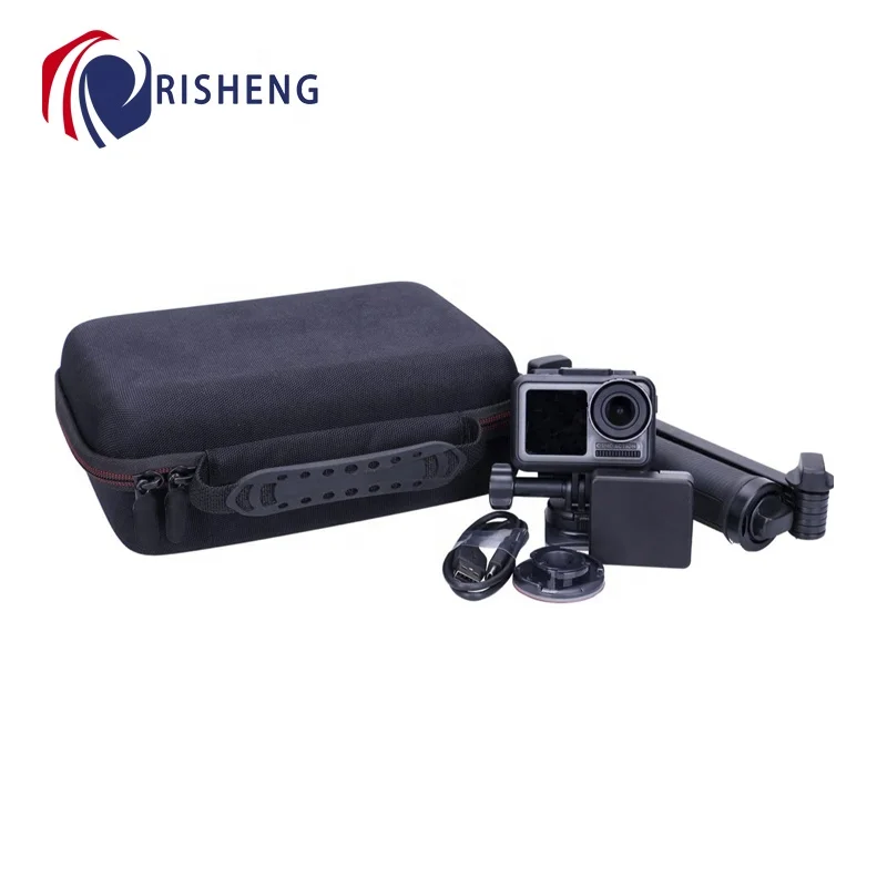 Custom Portable Travel Shockproof Hard Zipper Bag Carrying EVA Case for GoPro Hero Series or DJI Osmo Action 2 3 Camera