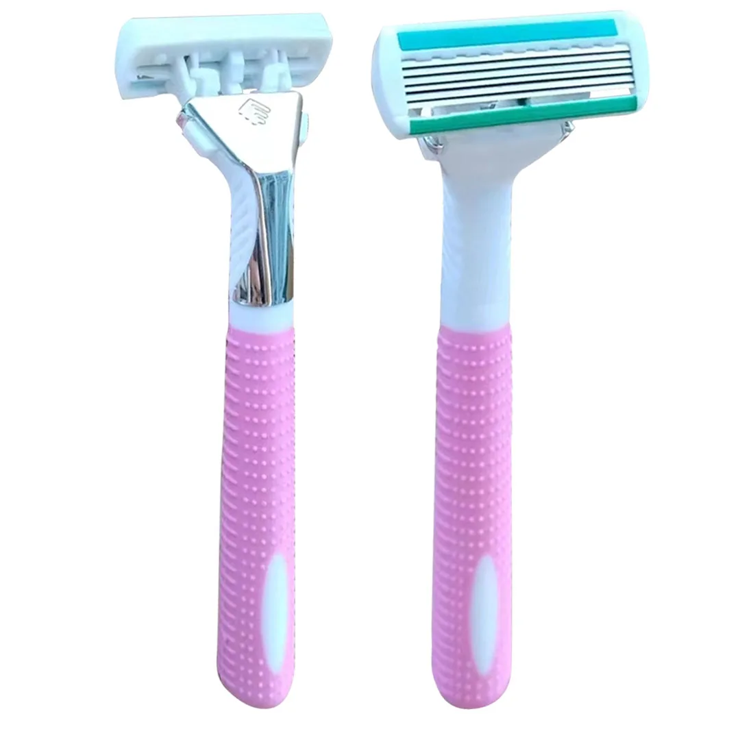 Manual Shaver  Imported Six Layer Blade Shaver Manual Shaver Women Shaving Knife Head Universal Multiple Knife Heads