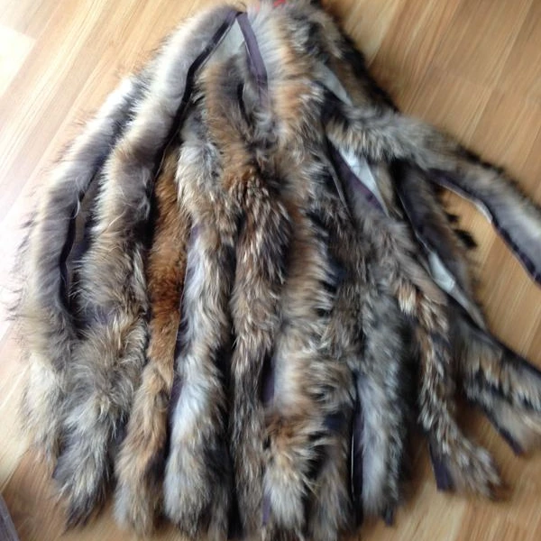 Reasonable Price Raccoon Fur Trim Detachable Fur Collars