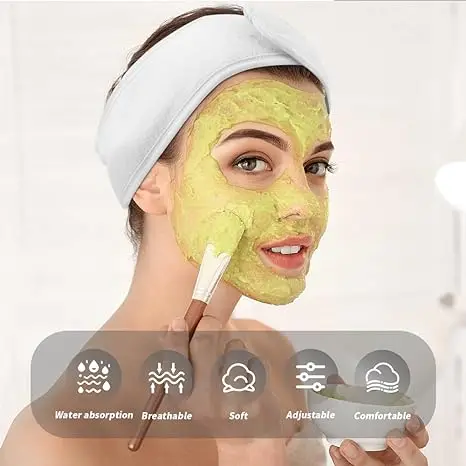 2024 New Design Hair Accessories Magic Tape Makeup Hair Band for Women Custom Logo Skincare Spa Headband for Washing Face