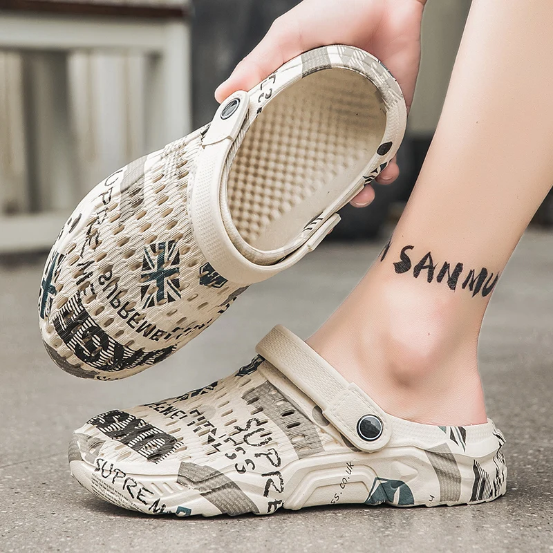 Wholesale Classic Clogs With Brand New Men Casual Plain Garden Shoes Outdoor Beach Slide Slippers Shoes