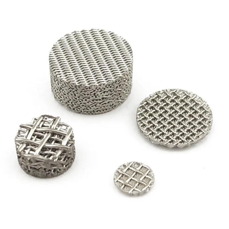 dutch weave wire mesh braided stainless steel sintered metal filter disc porous sintered titanium disc filter