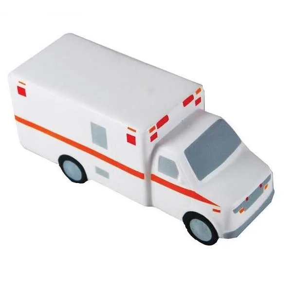 Promotional PU Anti Stress Foam Toy Ambulance Stress Ball Car Shape Stress Relief Balls