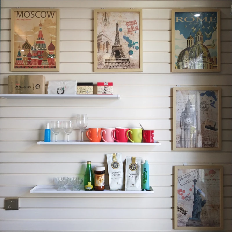 Heavy duty slatwall pvc panel for shop display