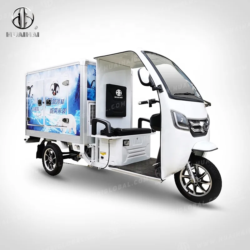 Food delivery Cold chain vehicle electric tricycle with refrigerator