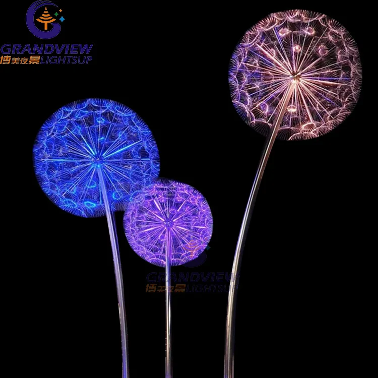 Outdoor Waterproof IP65 LED Dandelion Flower Light For Holiday Decoration