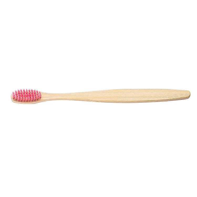 Adult Bamboo Toothbrush with medium bristled biodegradable bamboo toothbrushes in a recyclable, plastic free box.