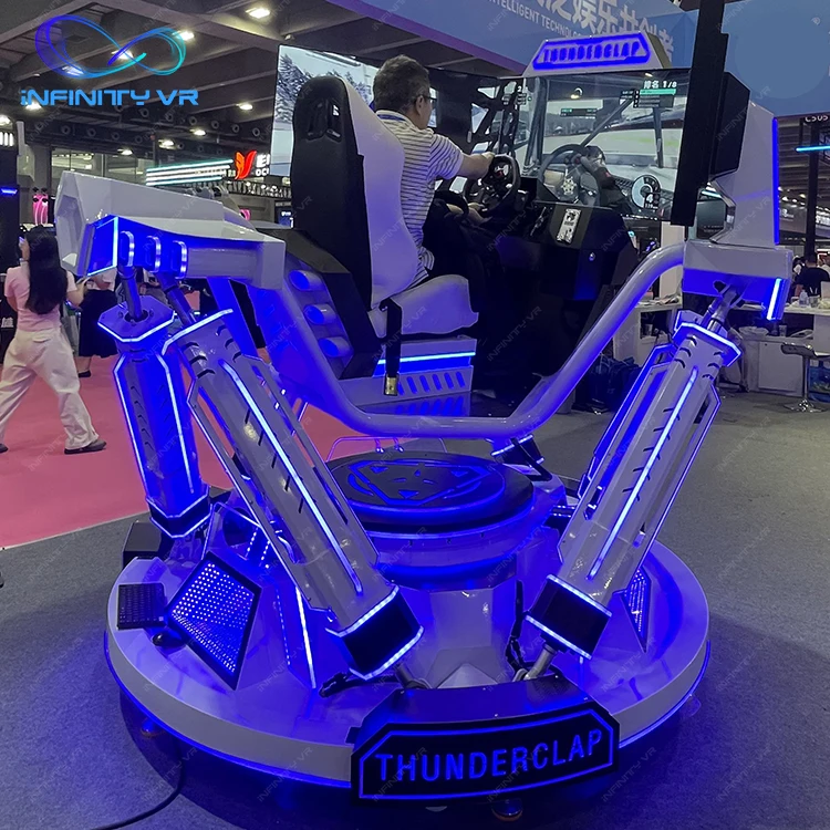 New 6 Dof VR Car Simulator Racing Car Shopping Mall Game Machine Racing Cars Arcade Dynamic Motion VR Simulator Manufacturer